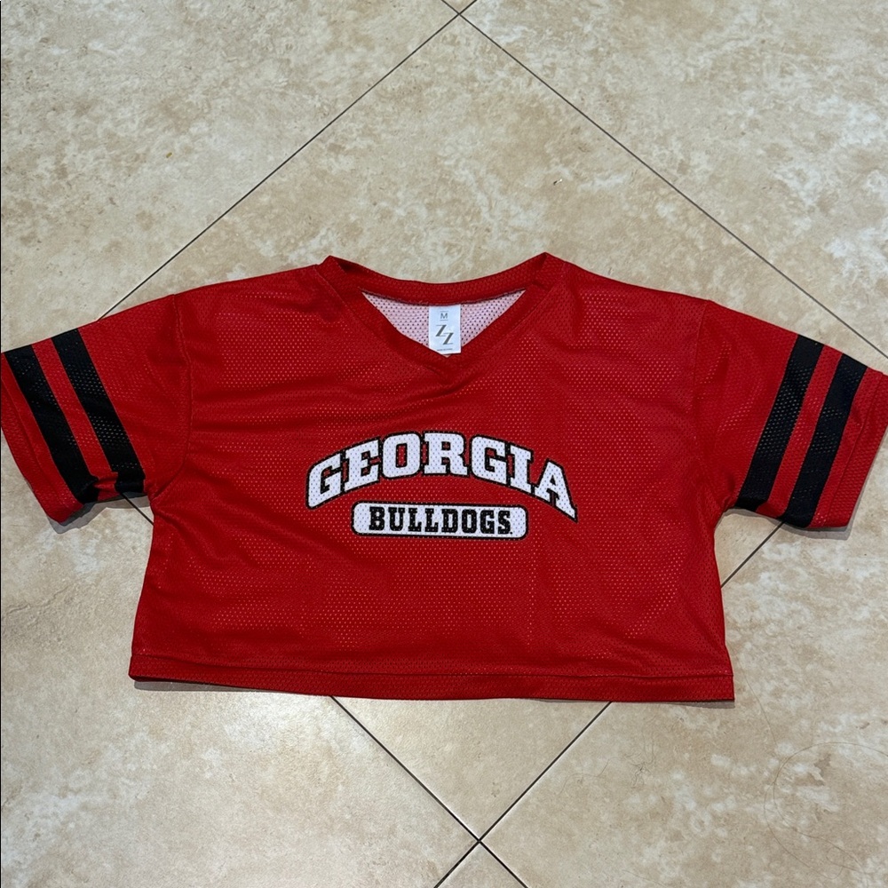 Georgia Bulldogs crop top jersey